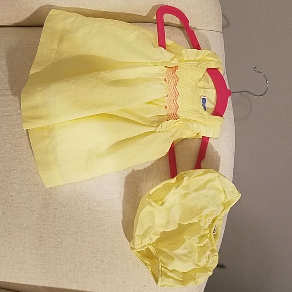 jacadi baby girl yellow dress